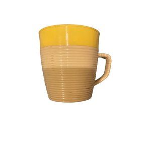 Vintage MCM Raffiaware thermo-temp plastic coffee cup